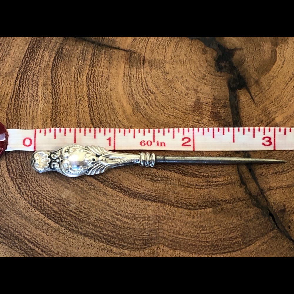 Antique Fruit Knife by Sheffield and Hat Pin 1900s - Picture 3 of 4
